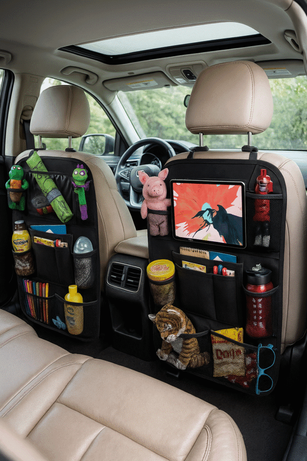 Car Back Seat Organizer – 600D Oxford Fabric